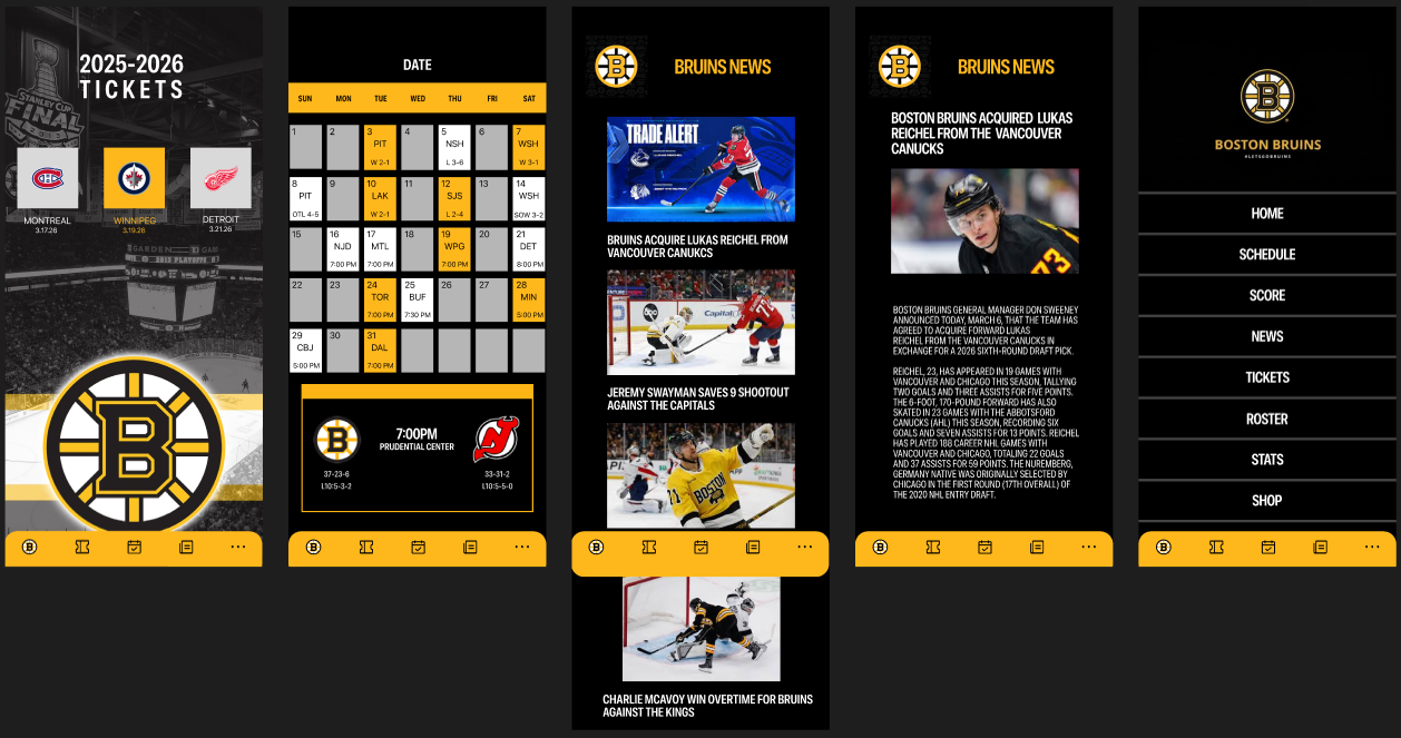 Bruins high-fidelity screen 2